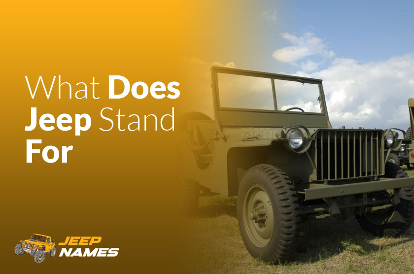 What Does Jeep Stand For